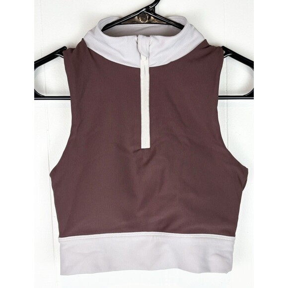 Wilo The Label Sports Bra Crop Top Workout Top Athlesiure Brown, Size Small - Picture 1 of 9